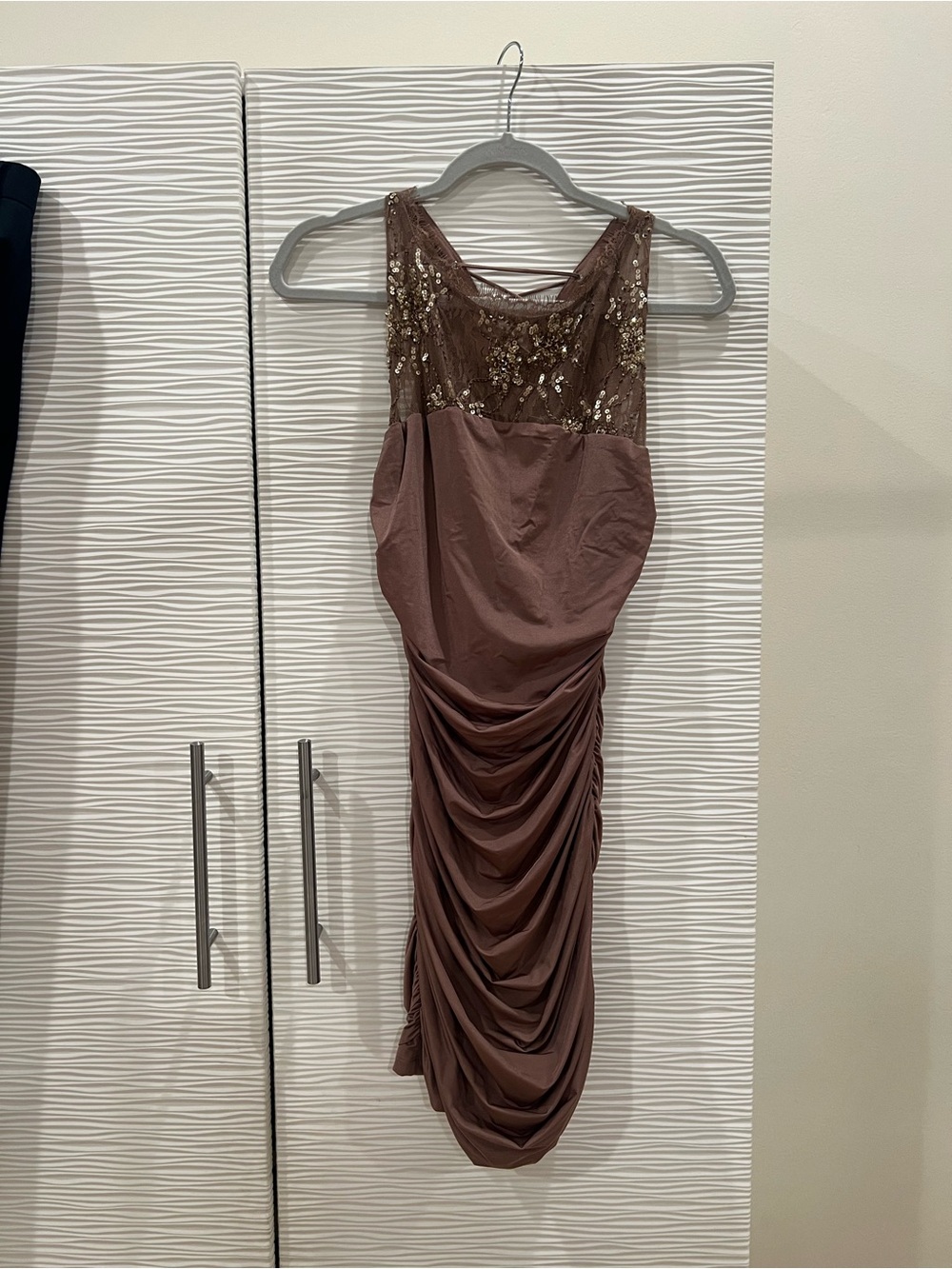 Caribbean Queen Embellished Ruched Midi Dress